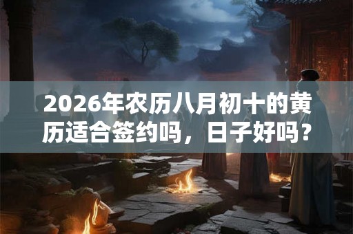 2026年农历八月初十的黄历适合签约吗，日子好吗？