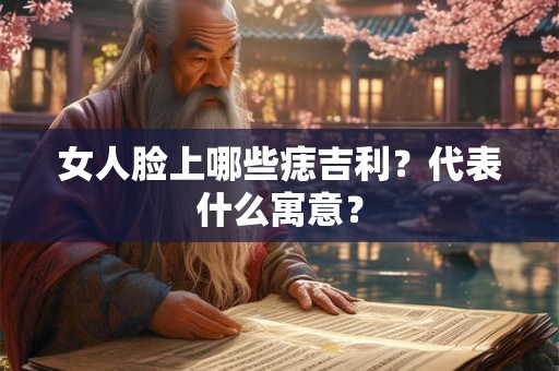 女人脸上哪些痣吉利?代表什么寓意? 女人脸上哪些痣吉利?代表什么寓意?