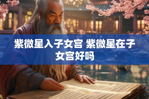 紫微星入子女宫 紫微星在子女宫好吗