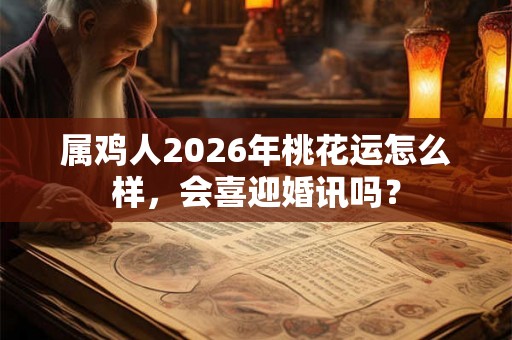 属鸡人2026年桃花运怎么样,会喜迎婚讯吗? 属鸡人2026年桃花运怎么样,会喜迎婚讯吗?