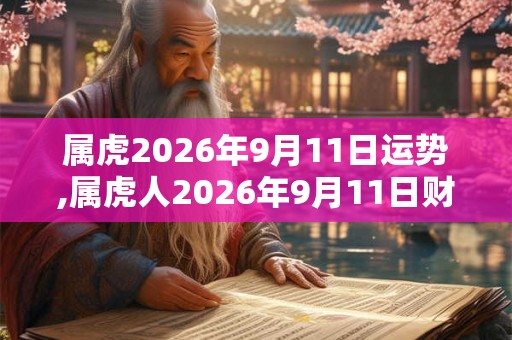属虎2026年9月11日运势,属虎人2026年9月11日财运,生肖虎2026年9月11日运势