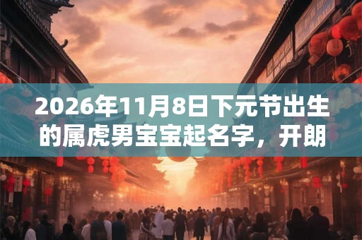 2026年11月8日下元节出生的属虎男宝宝起名字，开朗阳光的名字精选