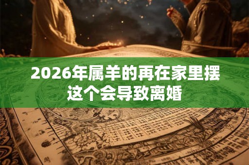 2026年属羊的再在家里摆这个会导致离婚