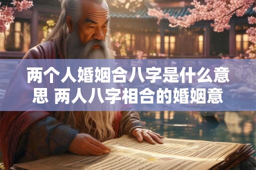 两个人婚姻合八字是什么意思 两人八字相合的婚姻意义