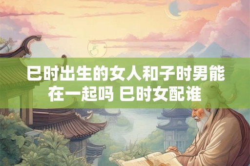 巳时出生的女人和子时男能在一起吗 巳时女配谁