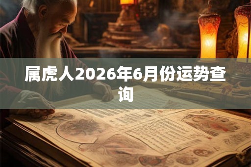 属虎人2026年6月份运势查询