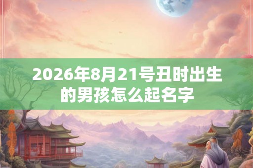2026年8月21号丑时出生的男孩怎么起名字