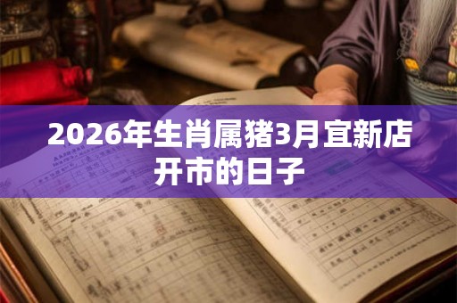 2026年生肖属猪3月宜新店开市的日子