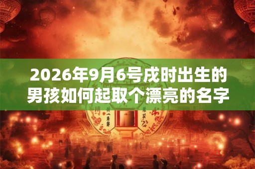 2026年9月6号戌时出生的男孩如何起取个漂亮的名字和五行属性