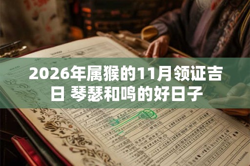 2026年属猴的11月领证吉日 琴瑟和鸣的好日子