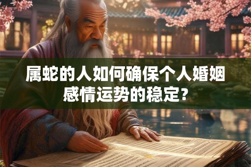 属蛇的人如何确保个人婚姻感情运势的稳定？