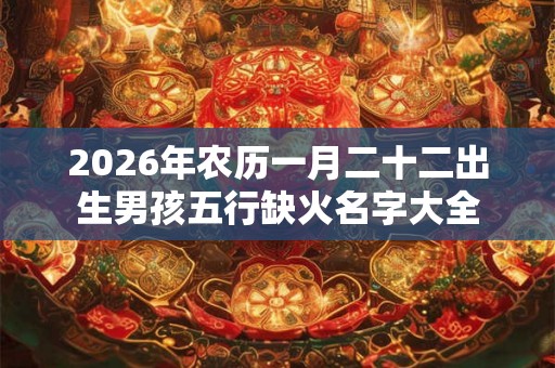 2026年农历一月二十二出生男孩五行缺火名字大全 2026年农历一月二十二出生男孩五行缺火名字大全