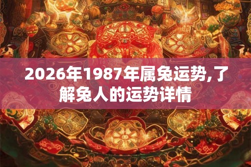 2026年1987年属兔运势,了解兔人的运势详情
