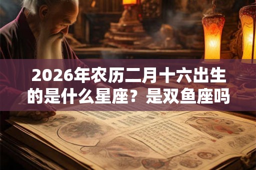 2026年农历二月十六出生的是什么星座？是双鱼座吗