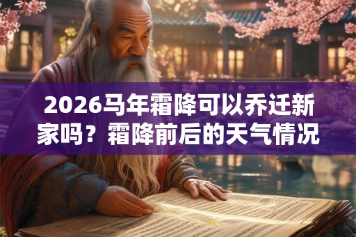 2026马年霜降可以乔迁新家吗？霜降前后的天气情况