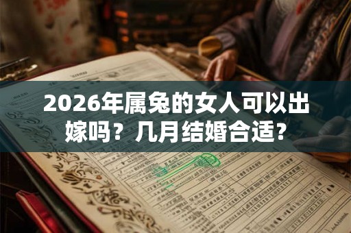 2026年属兔的女人可以出嫁吗?几月结婚合适? 2026年属兔的女人可以出嫁吗?几月结婚合适?