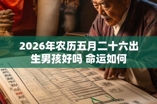 2026年农历五月二十六出生男孩好吗 命运如何