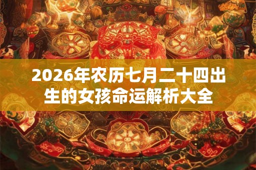 2026年农历七月二十四出生的女孩命运解析大全 2026年农历七月二十四出生的女孩命运解析大全