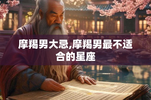 摩羯男大忌,摩羯男最不适合的星座