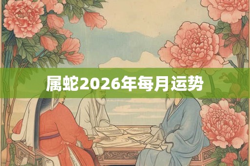 属蛇2026年每月运势