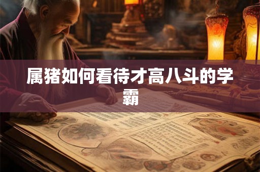 属猪如何看待才高八斗的学霸
