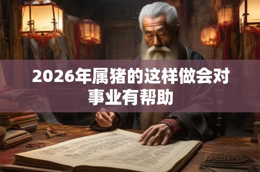 2026年属猪的这样做会对事业有帮助