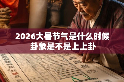 2026大暑节气是什么时候 卦象是不是上上卦 2026大暑节气是什么时候 卦象是不是上上卦