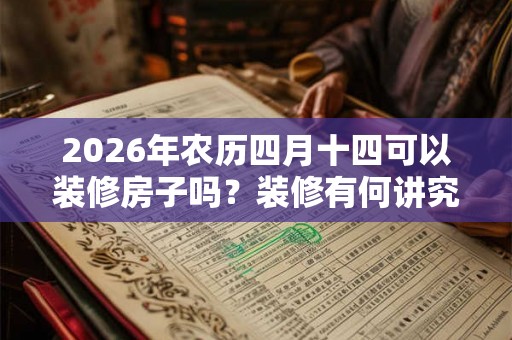 2026年农历四月十四可以装修房子吗？装修有何讲究？