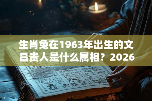 生肖兔在1963年出生的文昌贵人是什么属相？2026年的贵人是什么生肖？