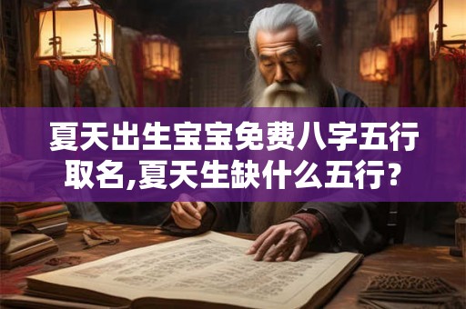 夏天出生宝宝免费八字五行取名,夏天生缺什么五行？