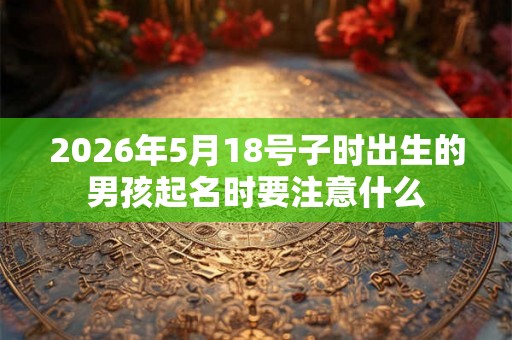 2026年5月18号子时出生的男孩起名时要注意什么 2026年5月18号子时出生的男孩起名时要注意什么