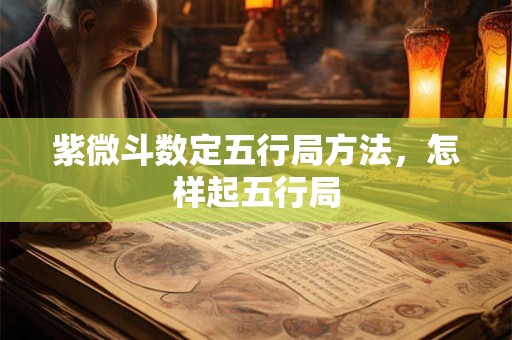 紫微斗数定五行局方法,怎样起五行局 紫微斗数定五行局方法,怎样起五行局