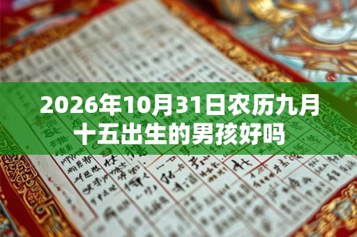 2026年10月31日农历九月十五出生的男孩好吗