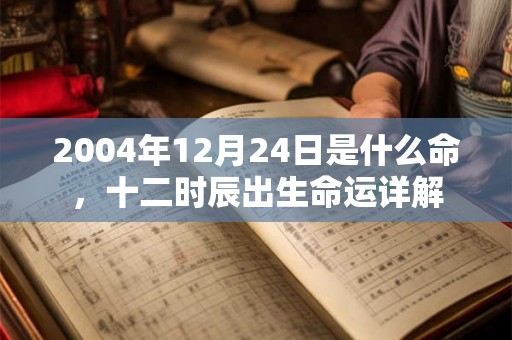 2004年12月24日是什么命，十二时辰出生命运详解