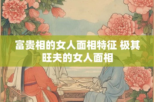 富贵相的女人面相特征 极其旺夫的女人面相 富贵相的女人面相特征 极其旺夫的女人面相