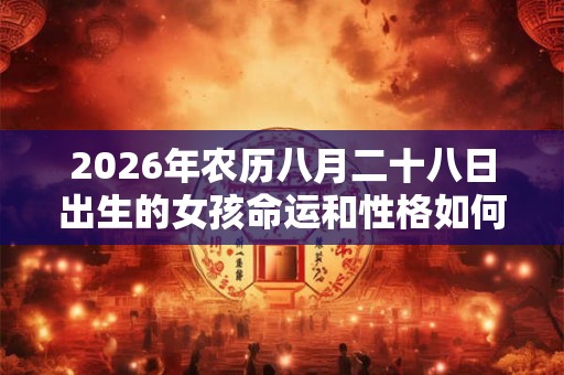 2026年农历八月二十八日出生的女孩命运和性格如何，好吗？