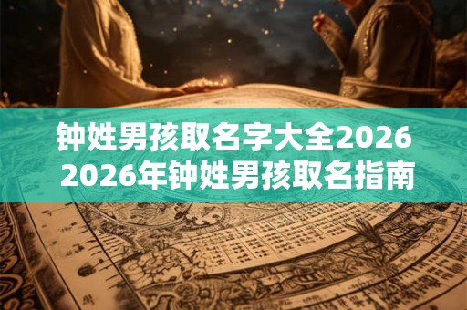 钟姓男孩取名字大全2026 2026年钟姓男孩取名指南 钟姓男孩取名字大全2026 2026年钟姓男孩取名指南