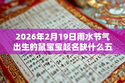 2026年2月19日雨水节气出生的鼠宝宝起名缺什么五行? 2026年2月19日雨水节气出生的鼠宝宝起名缺什么五行?