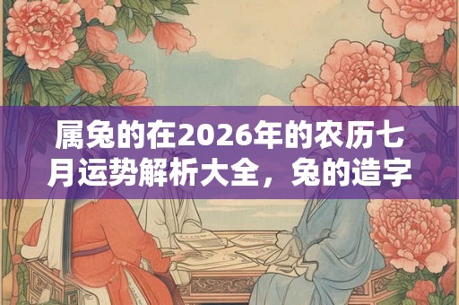 属兔的在2026年的农历七月运势解析大全，兔的造字因缘你知道吗？