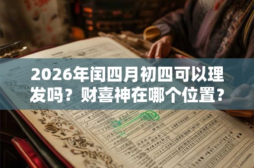 2026年闰四月初四可以理发吗？财喜神在哪个位置？