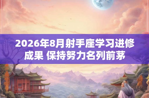 2026年8月射手座学习进修成果 保持努力名列前茅