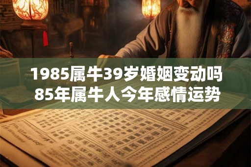 1985属牛39岁婚姻变动吗 85年属牛人今年感情运势如何