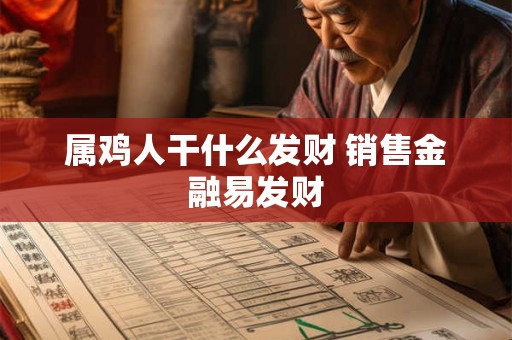 属鸡人干什么发财 销售金融易发财 属鸡人干什么发财 销售金融易发财