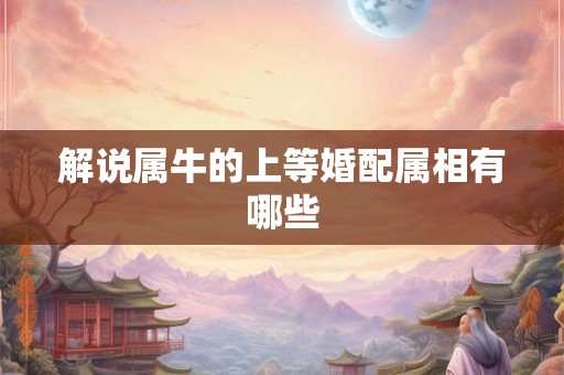 解说属牛的上等婚配属相有哪些 解说属牛的上等婚配属相有哪些