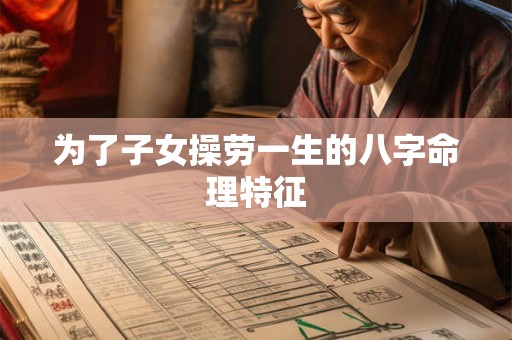 为了子女操劳一生的八字命理特征 为了子女操劳一生的八字命理特征