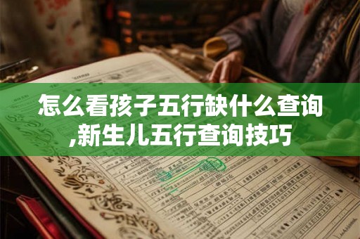 怎么看孩子五行缺什么查询,新生儿五行查询技巧