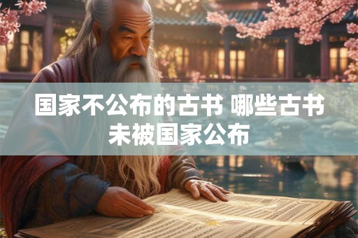 国家不公布的古书 哪些古书未被国家公布