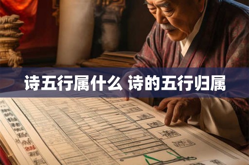 诗五行属什么 诗的五行归属