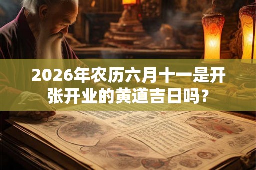 2026年农历六月十一是开张开业的黄道吉日吗？