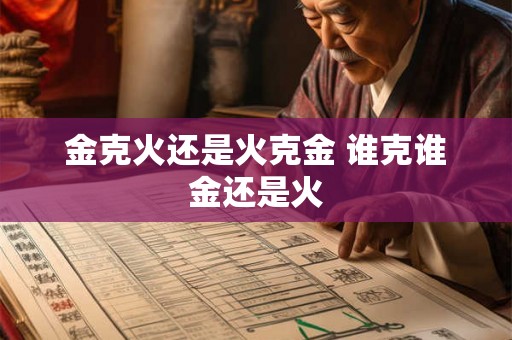 金克火还是火克金 谁克谁金还是火